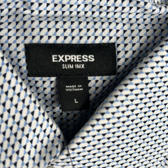๐ฅ๐ฅโ2 shirts - EXPRESS Slim 1MX Long Sleeve Button Down Dress Shirts Sz Lg - NW - Picture 11 of 11